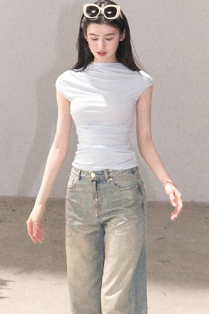 Retro Gradient Cotton Jeans