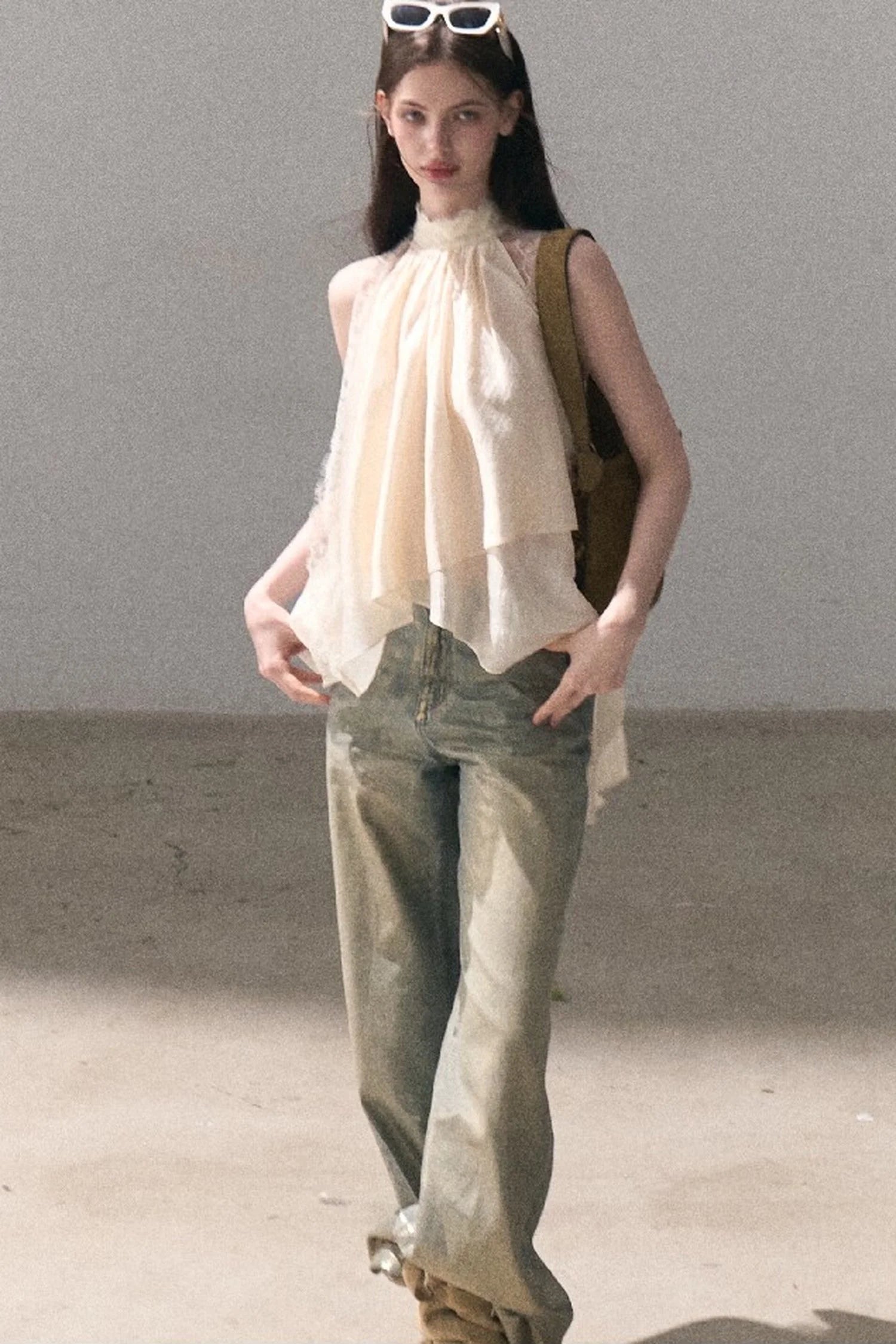 Retro Gradient Cotton Jeans