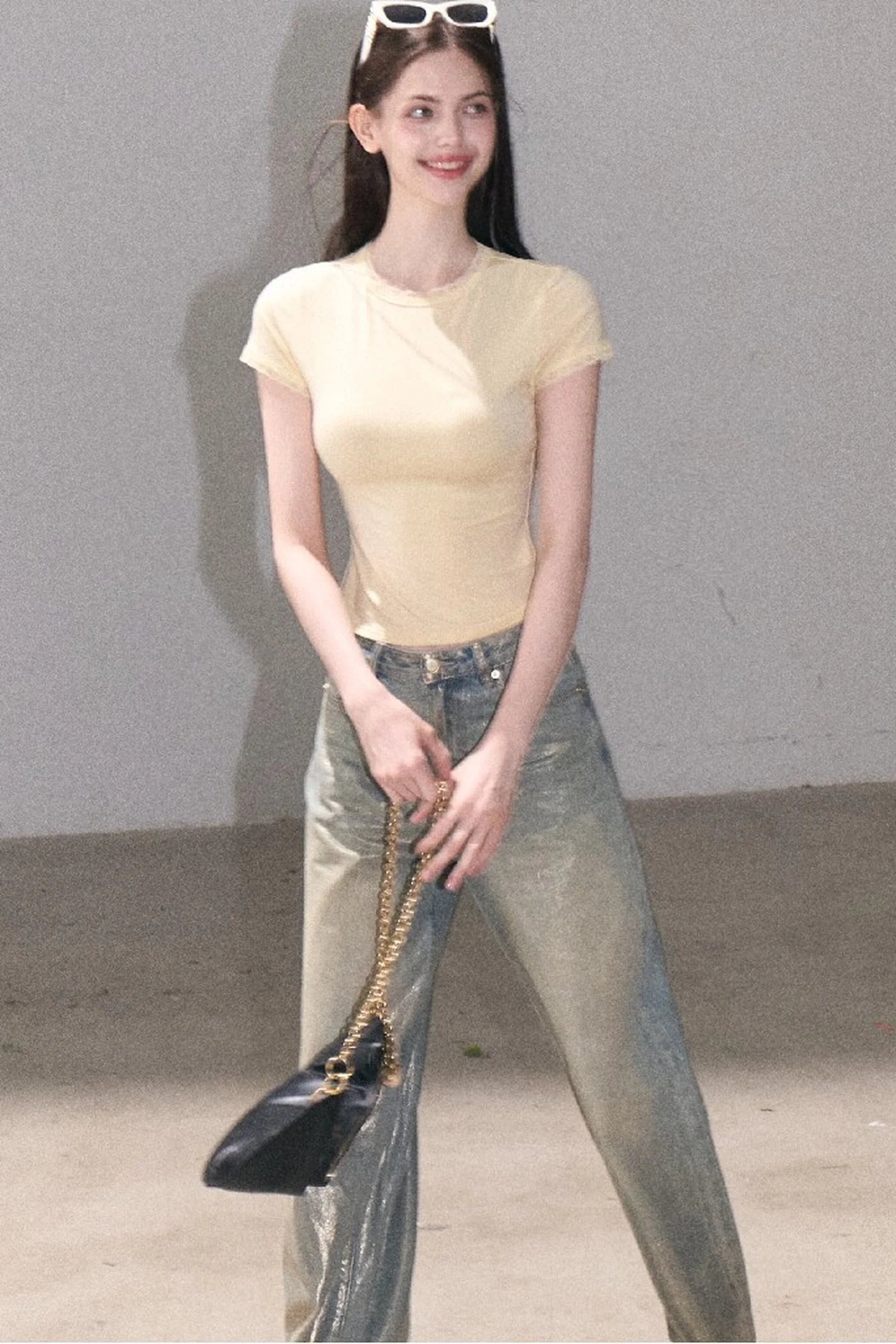 Retro Gradient Cotton Jeans