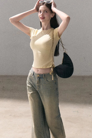 Retro Gradient Cotton Jeans
