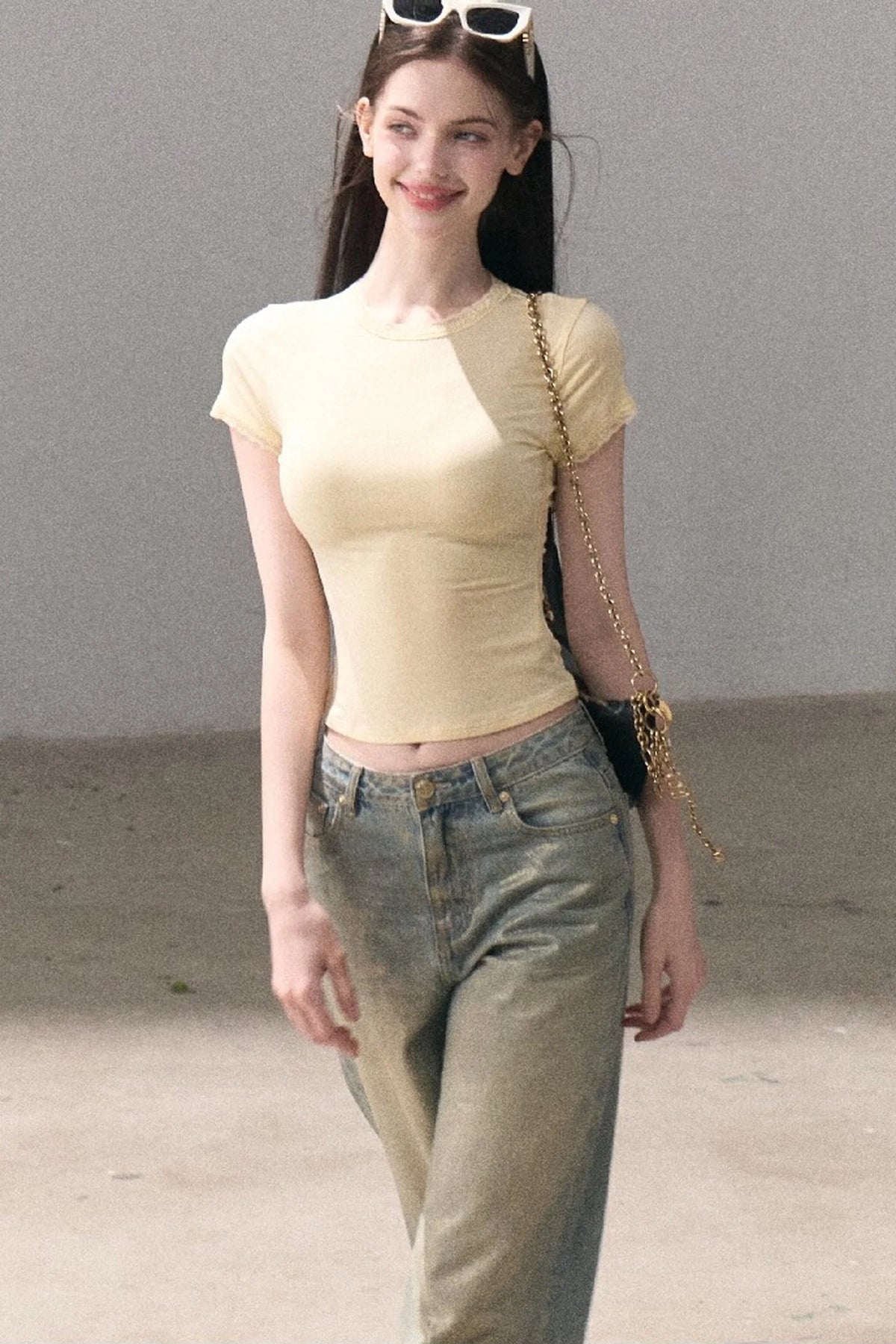 Retro Gradient Cotton Jeans