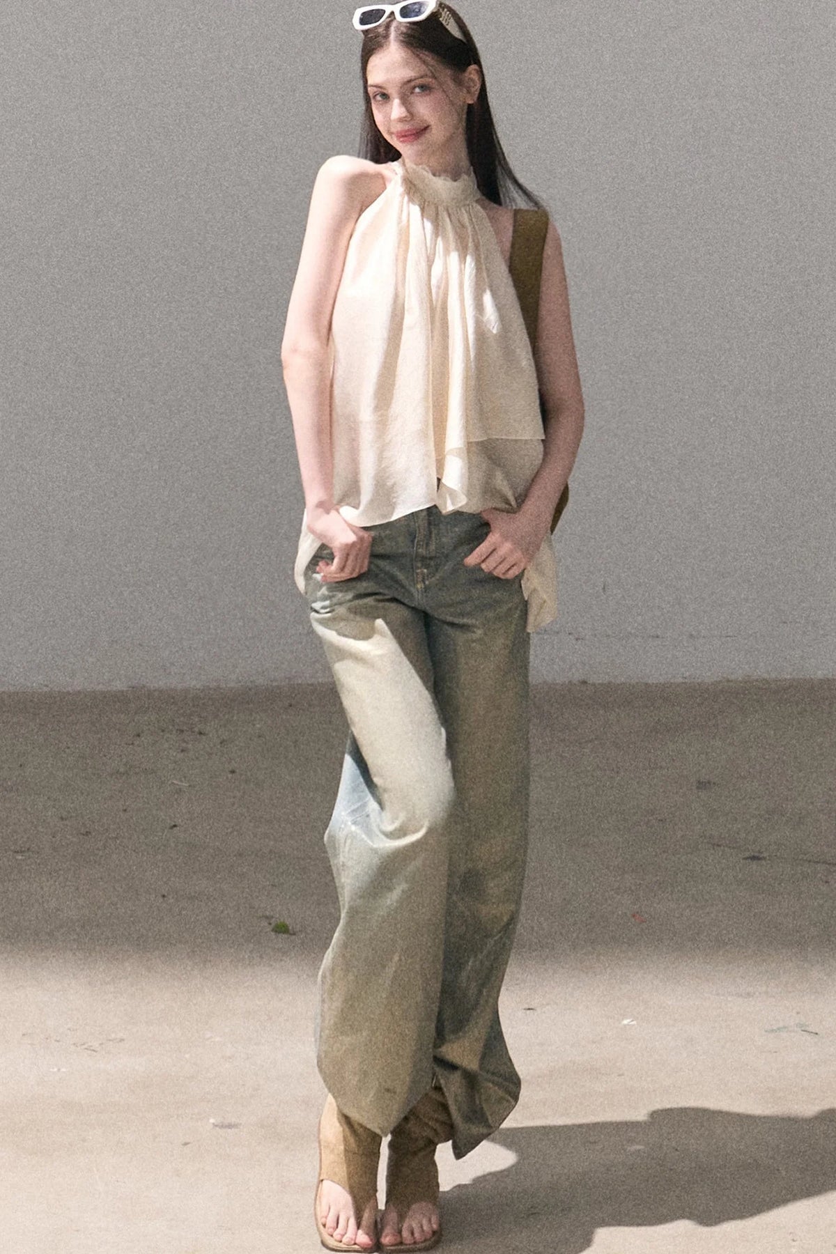 Retro Gradient Cotton Jeans
