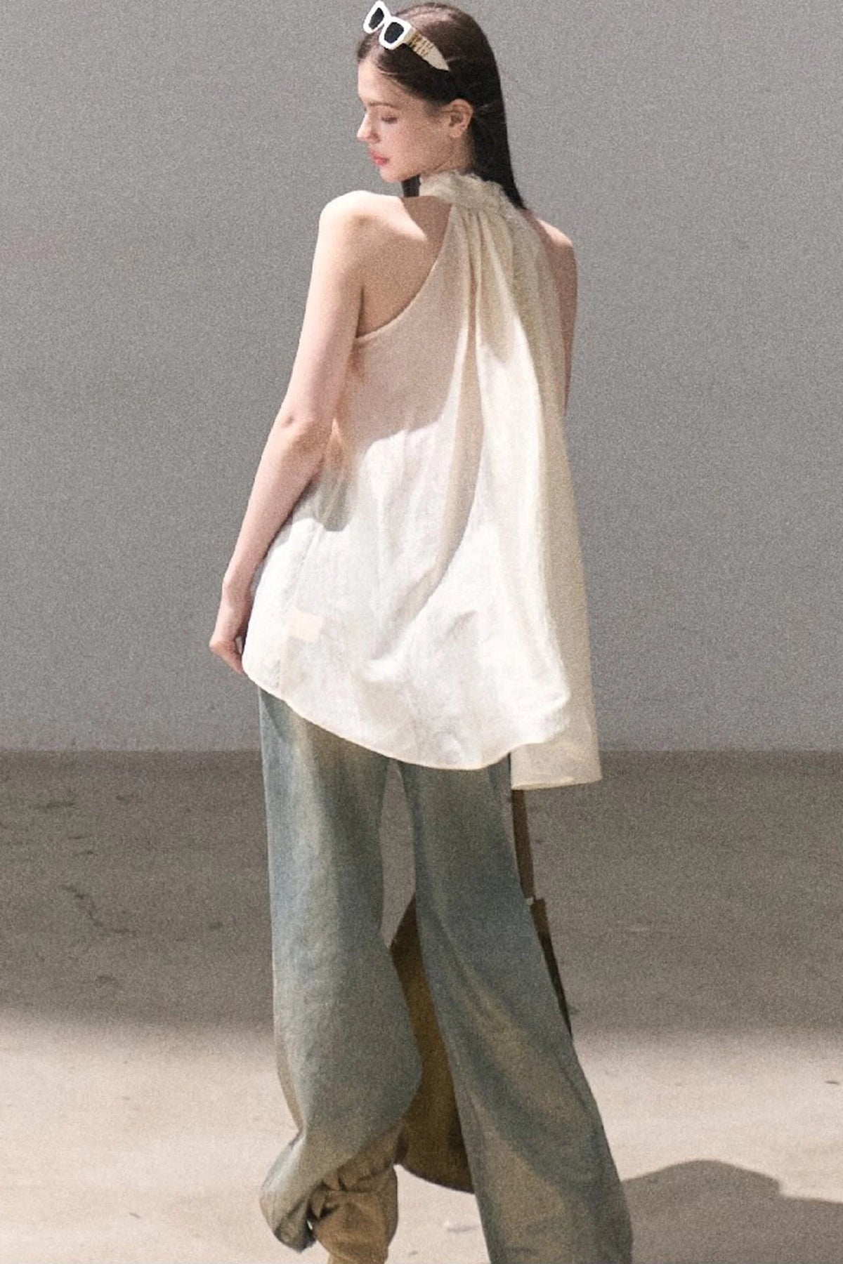 Retro Gradient Cotton Jeans