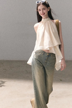 Retro Gradient Cotton Jeans