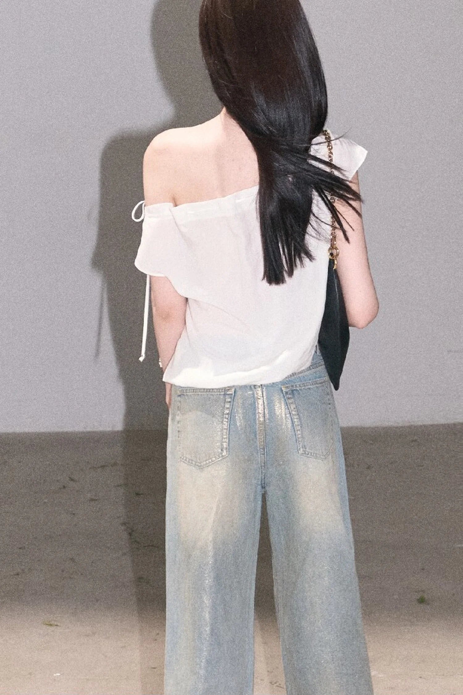 Retro Gradient Cotton Jeans