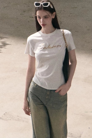 Retro Gradient Cotton Jeans