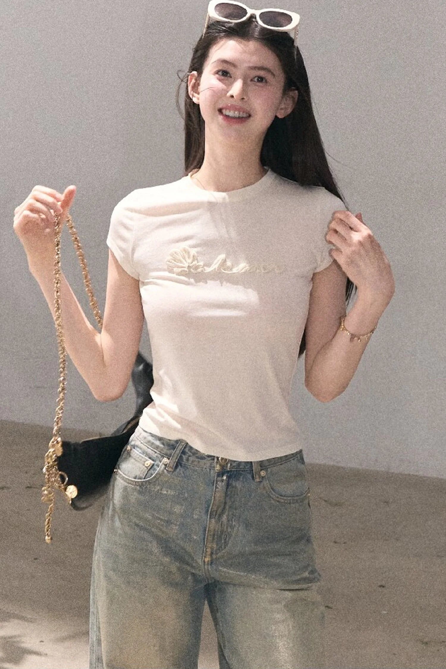 Retro Gradient Cotton Jeans