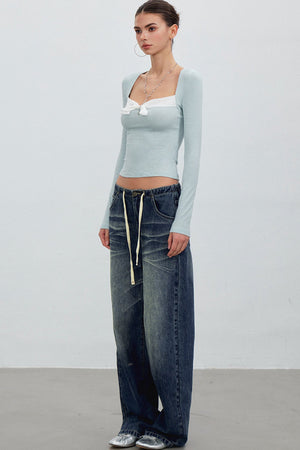Retro Gradient Denim Pants