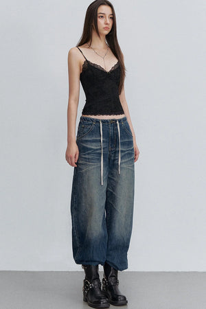 Retro Gradient Denim Pants