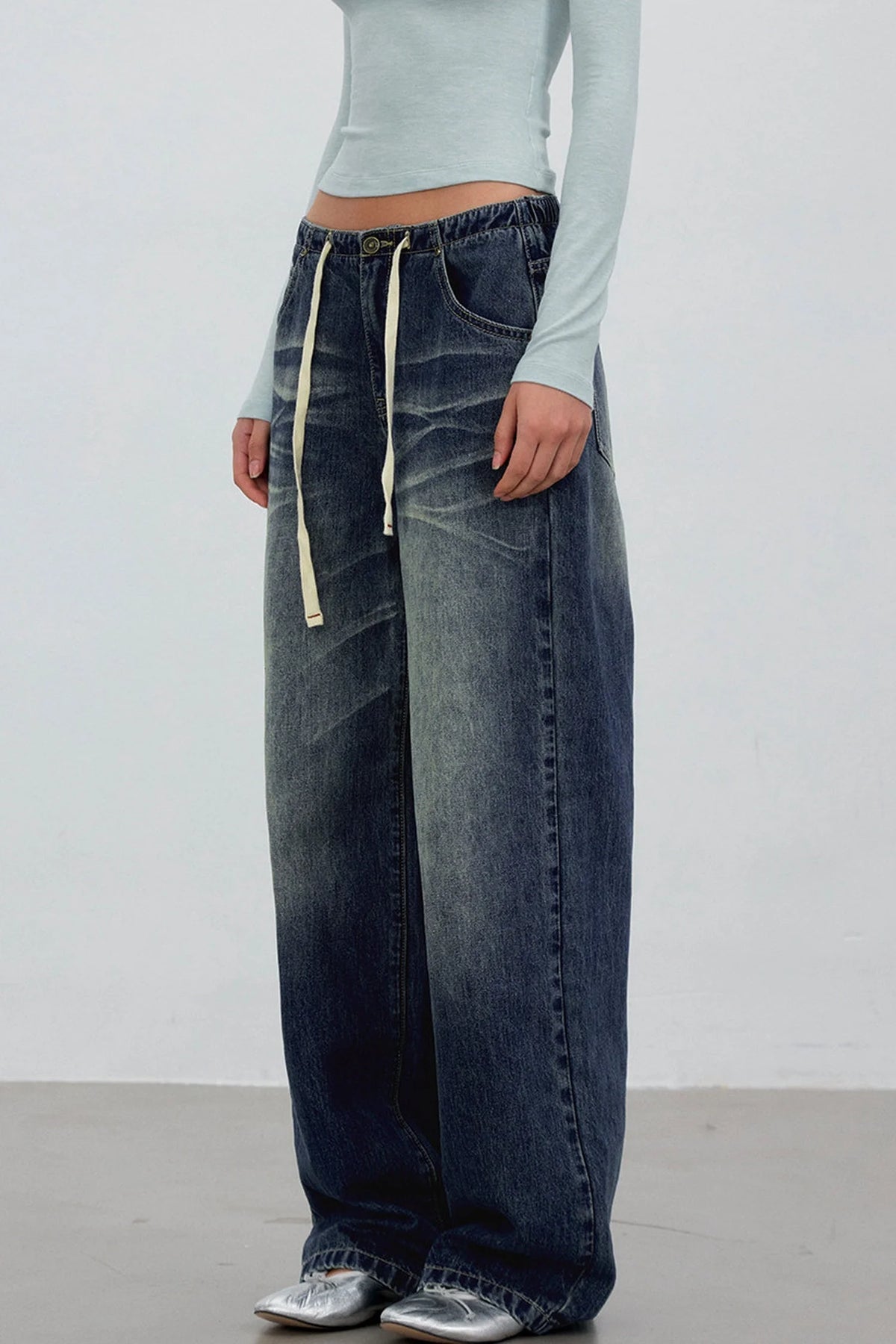 Retro Gradient Denim Pants