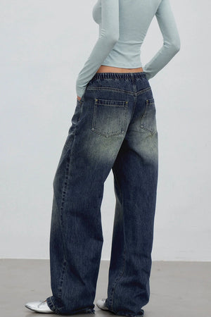 Retro Gradient Denim Pants