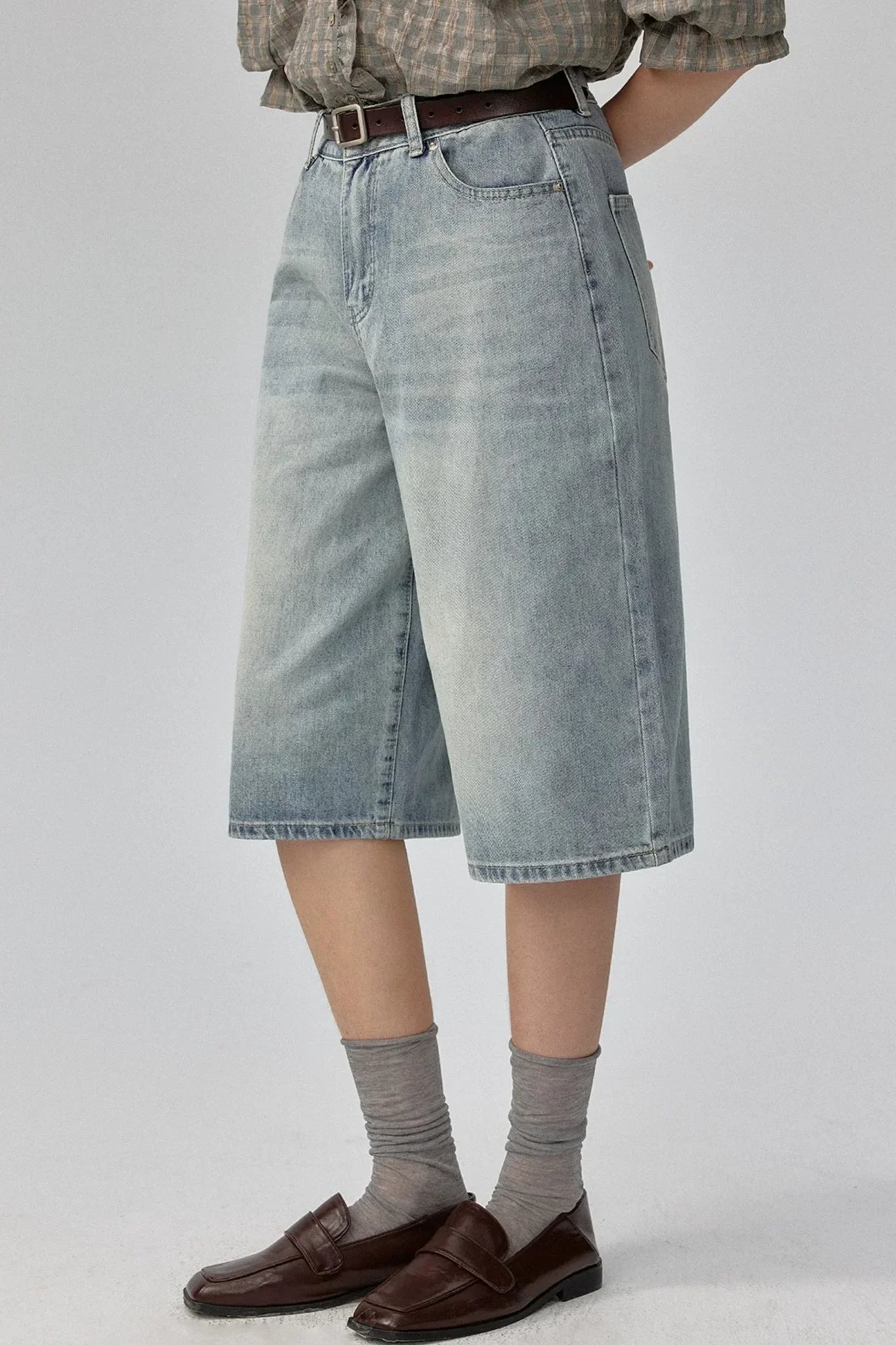 Retro Gradient Wide-Leg Capris