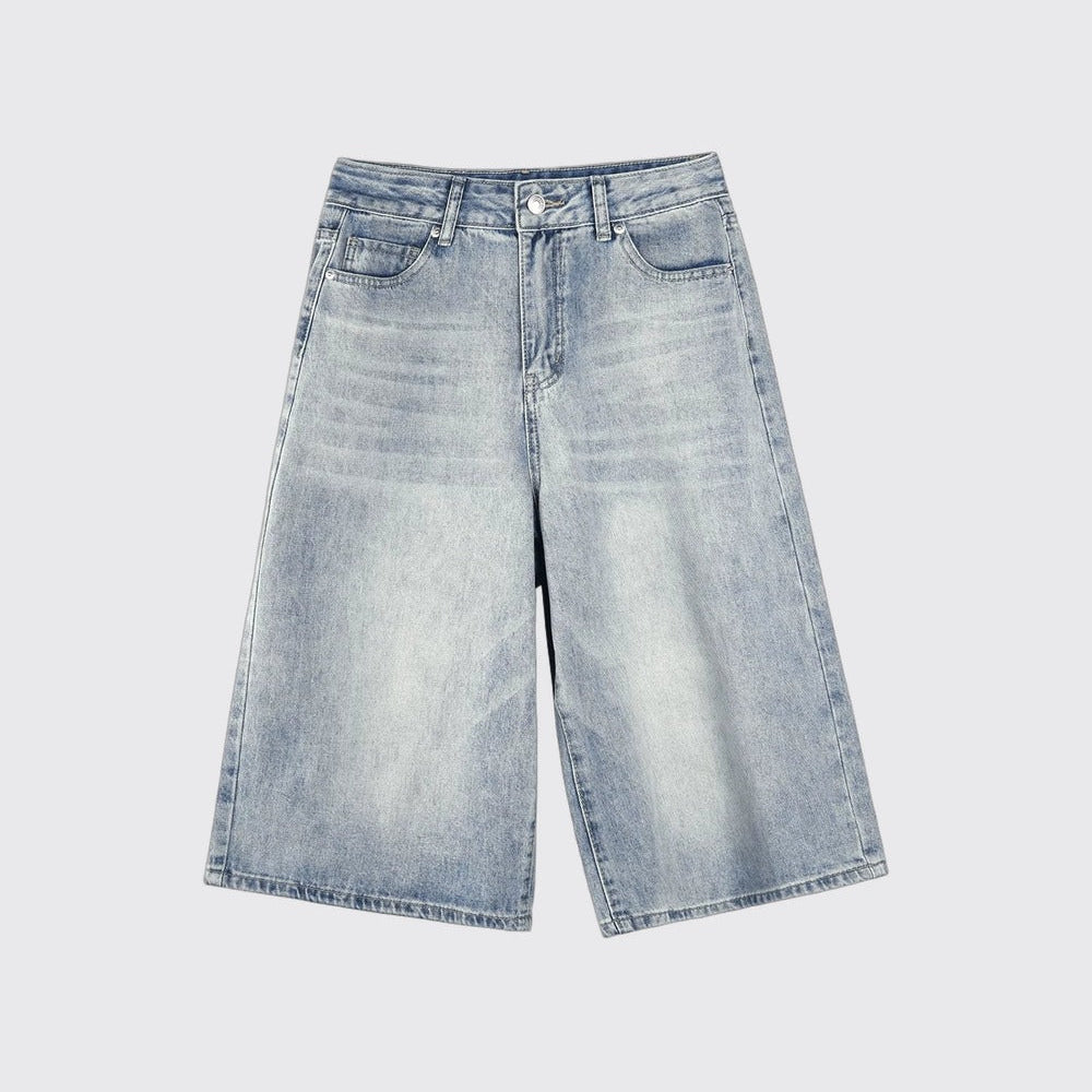 Retro Gradient Wide-Leg Capris