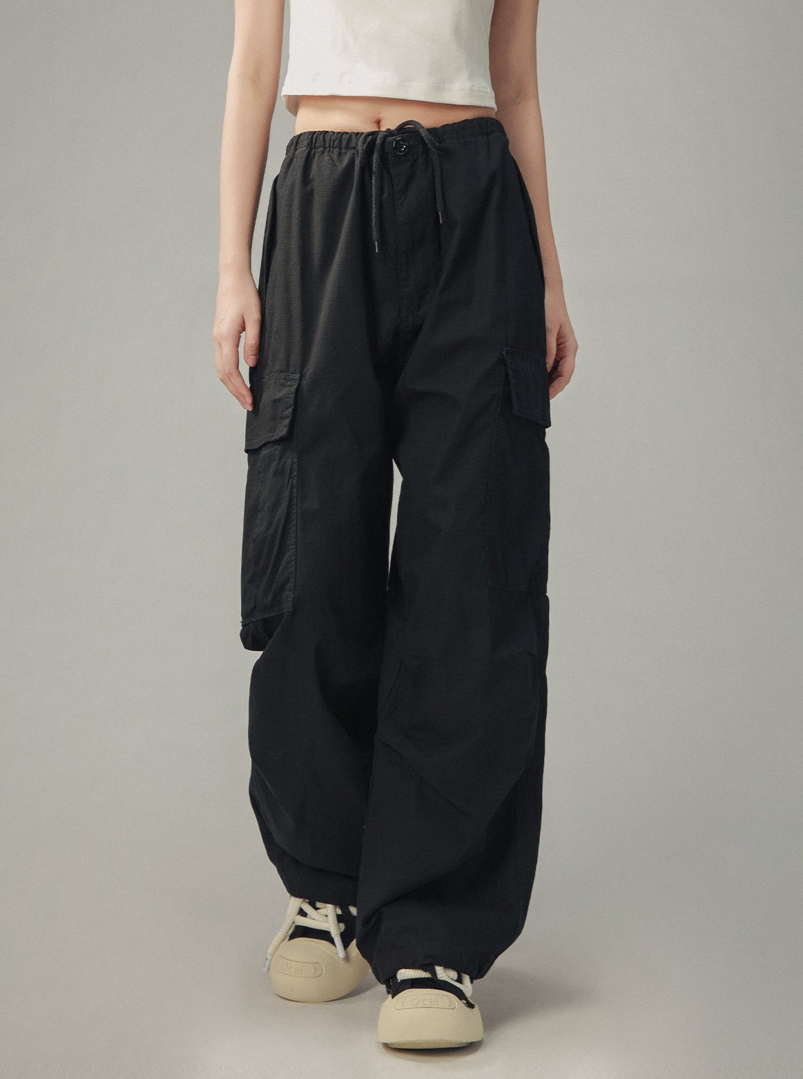 Retro Gray Cargo Pants
