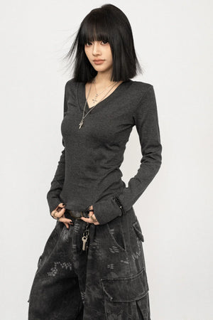 Retro Gray Slimming Top