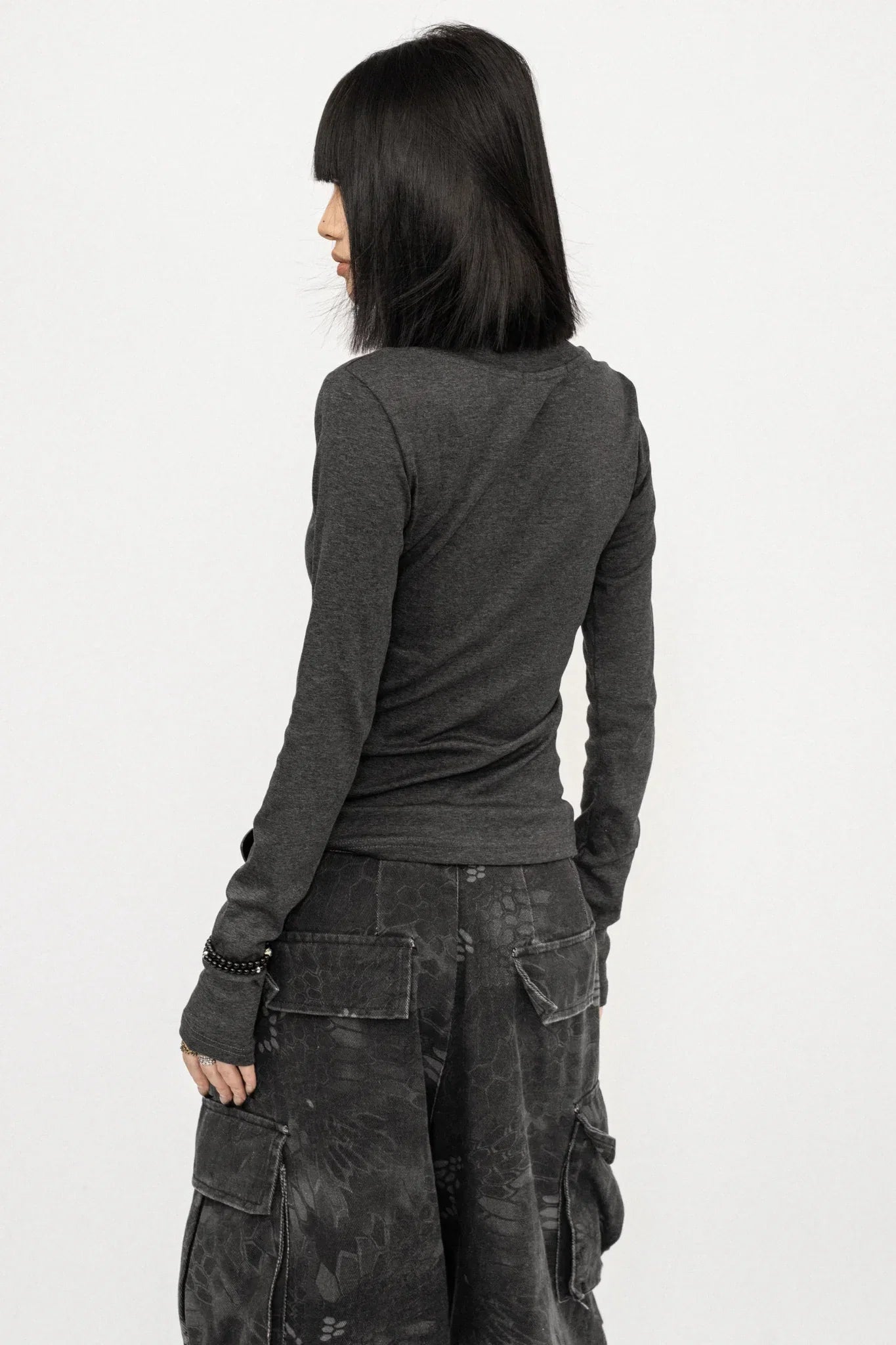Retro Gray Slimming Top
