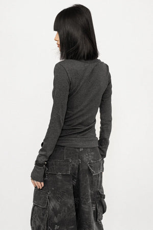 Retro Gray Slimming Top