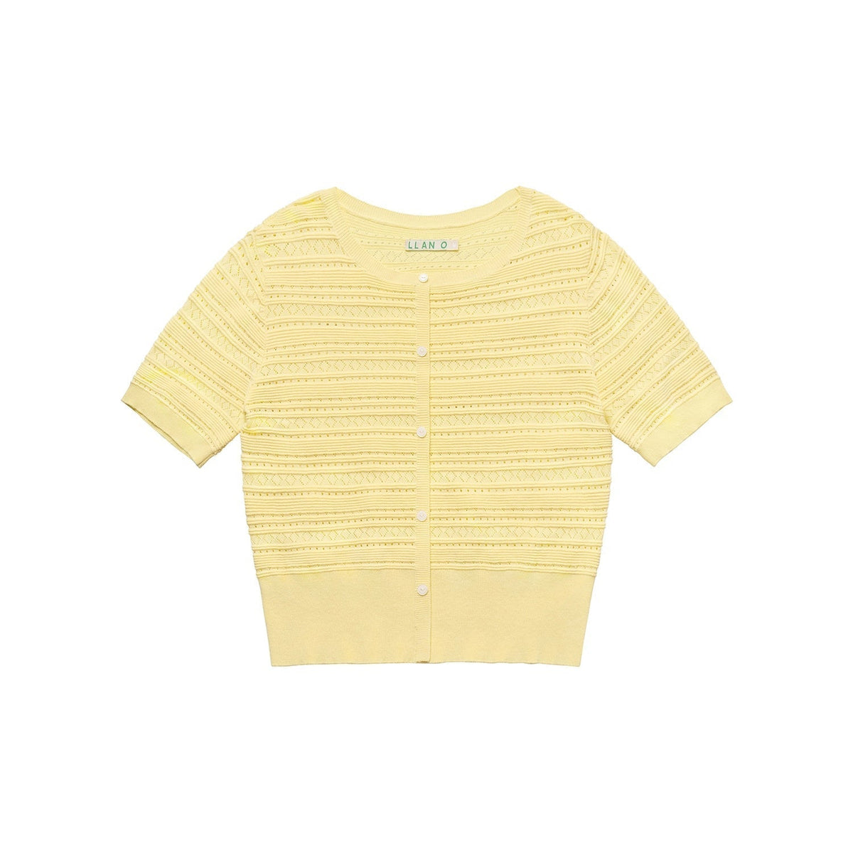 Retro Half-Sleeve Knitted Top