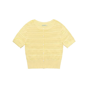 Retro Half-Sleeve Knitted Top