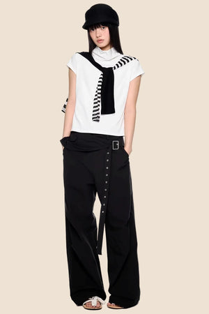 Retro High-Neck Summer Top