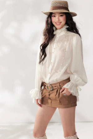 Retro High-Waisted A-Line Skirt