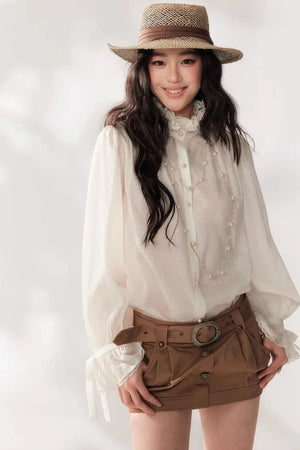 Retro High-Waisted A-Line Skirt