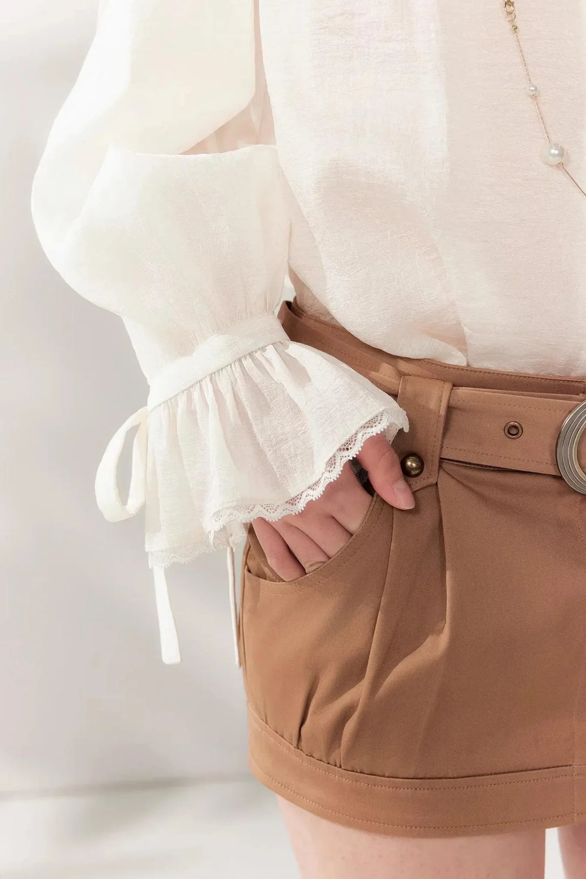 Retro High-Waisted A-Line Skirt