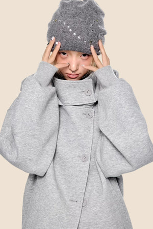 Retro Hooded Sweatshirt Jacket