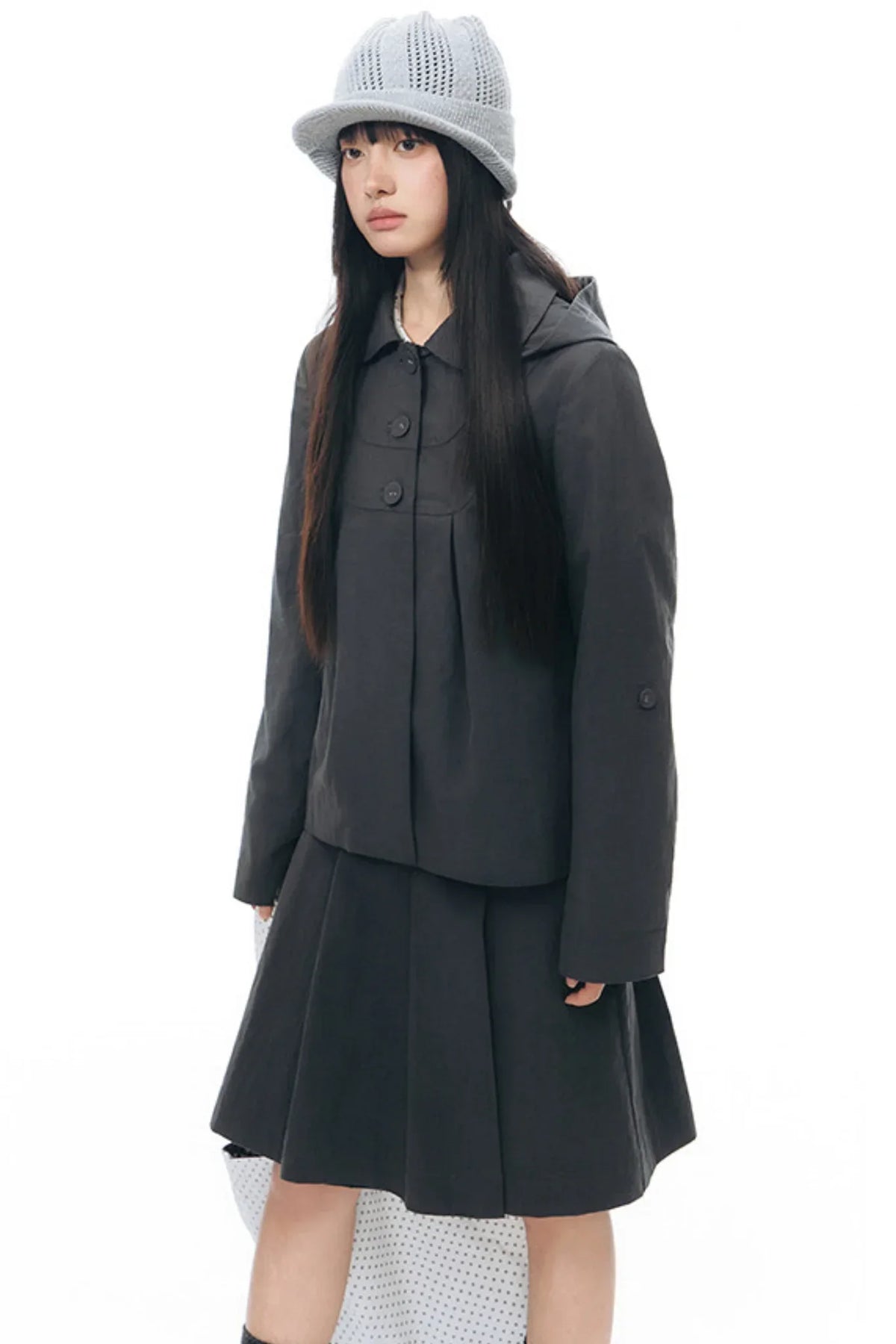 Retro Hooded Windbreaker Jacket
