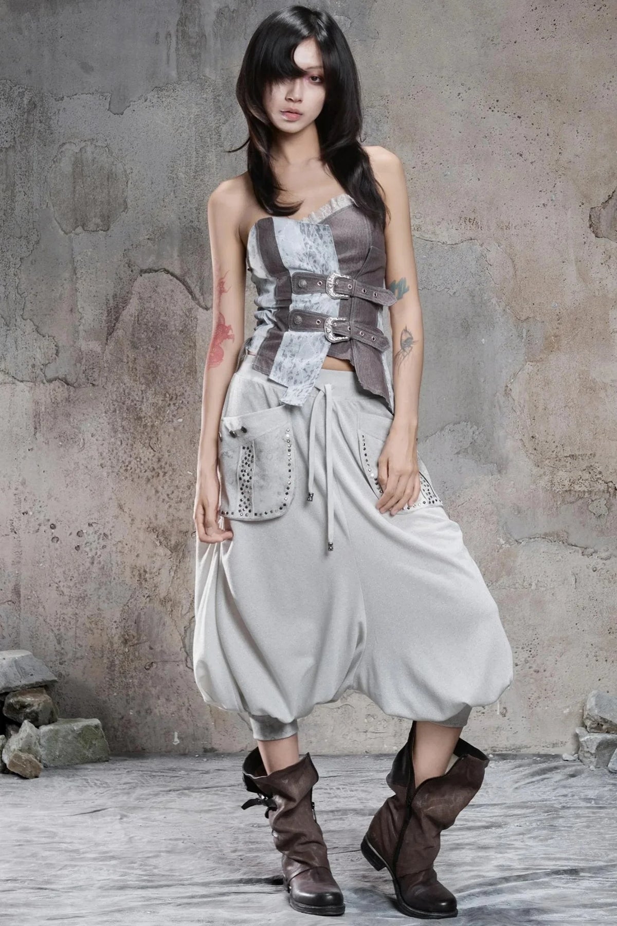 Retro Industrial Bandeau Top