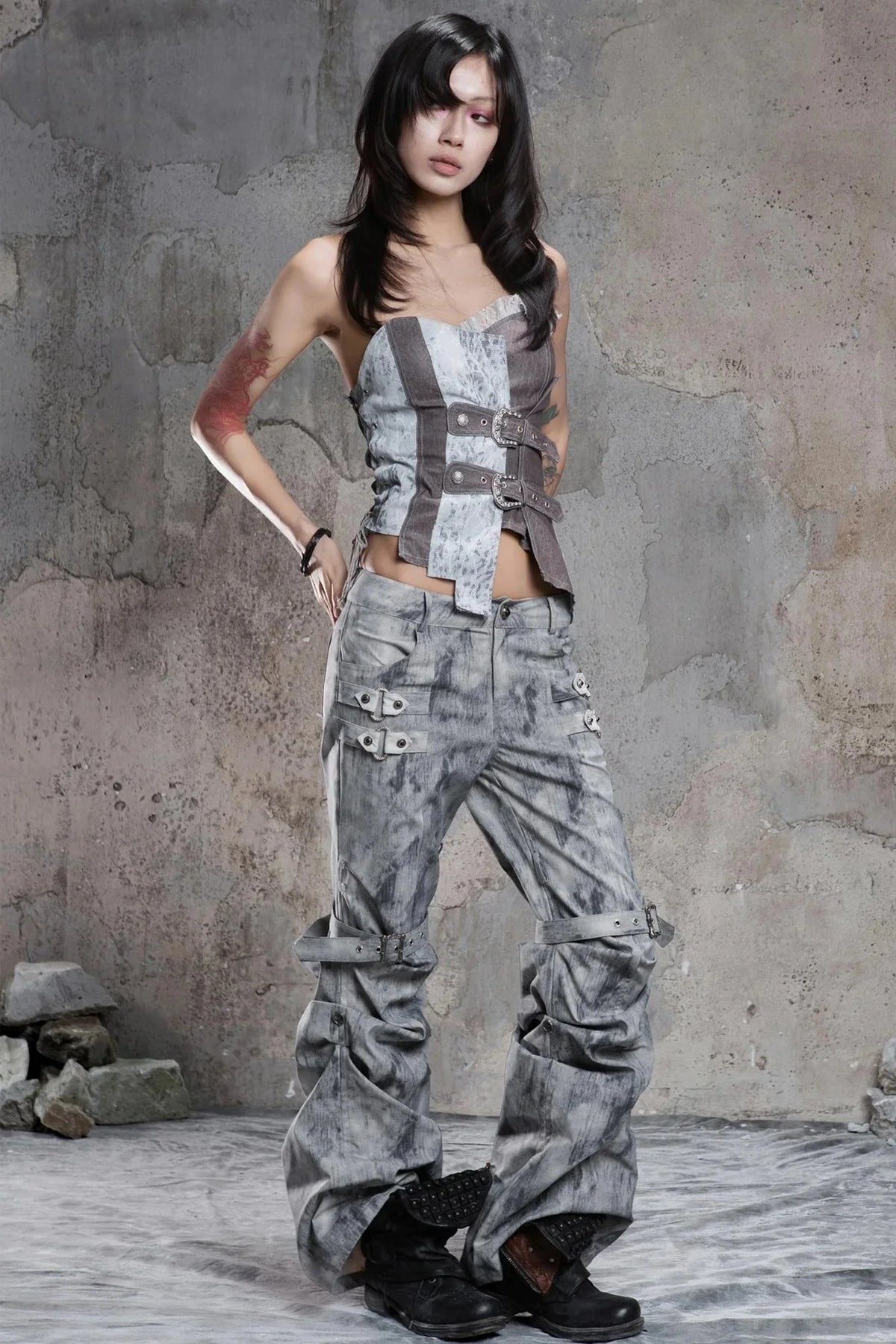 Retro Industrial Bandeau Top