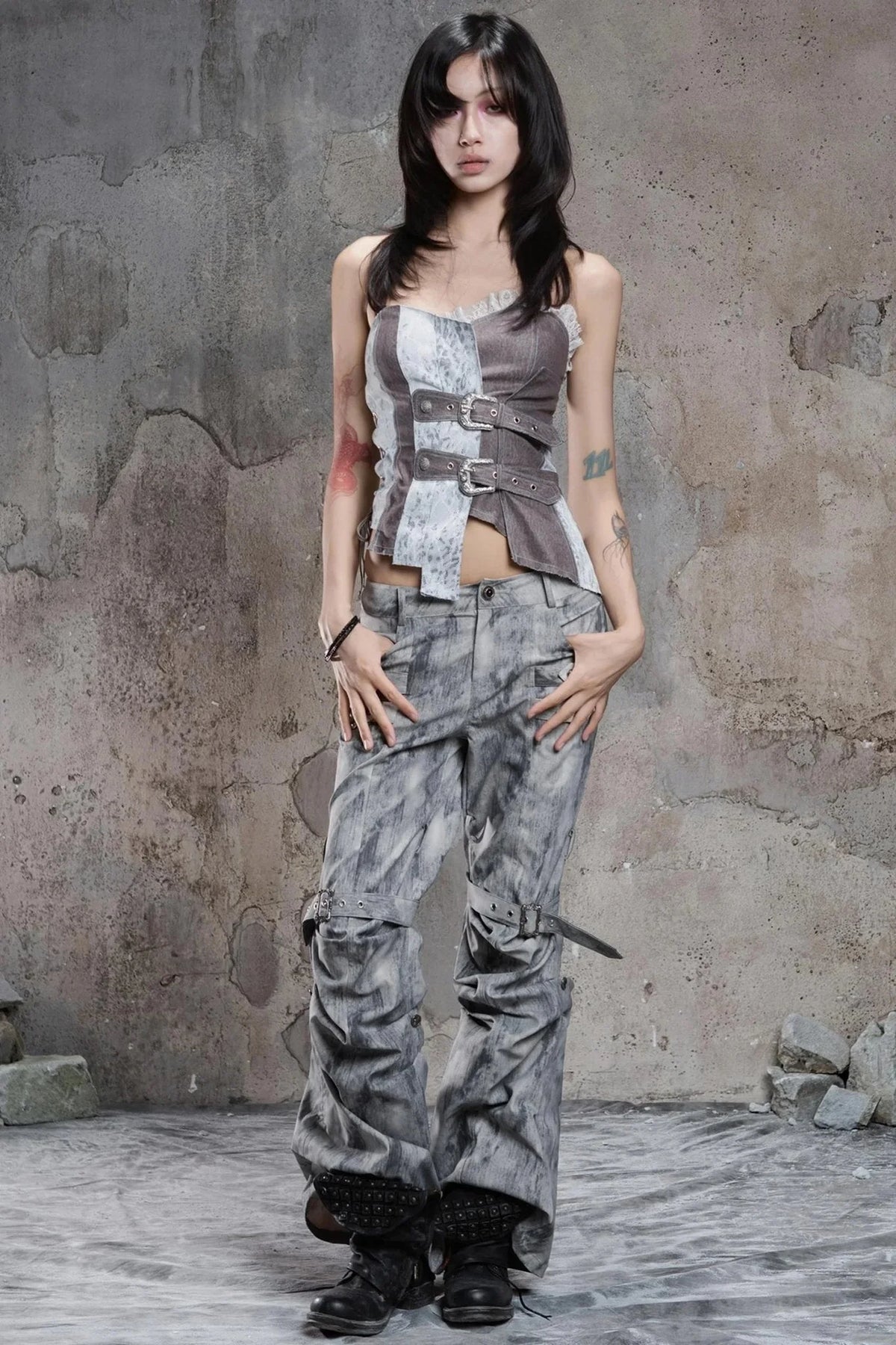 Retro Industrial Bandeau Top