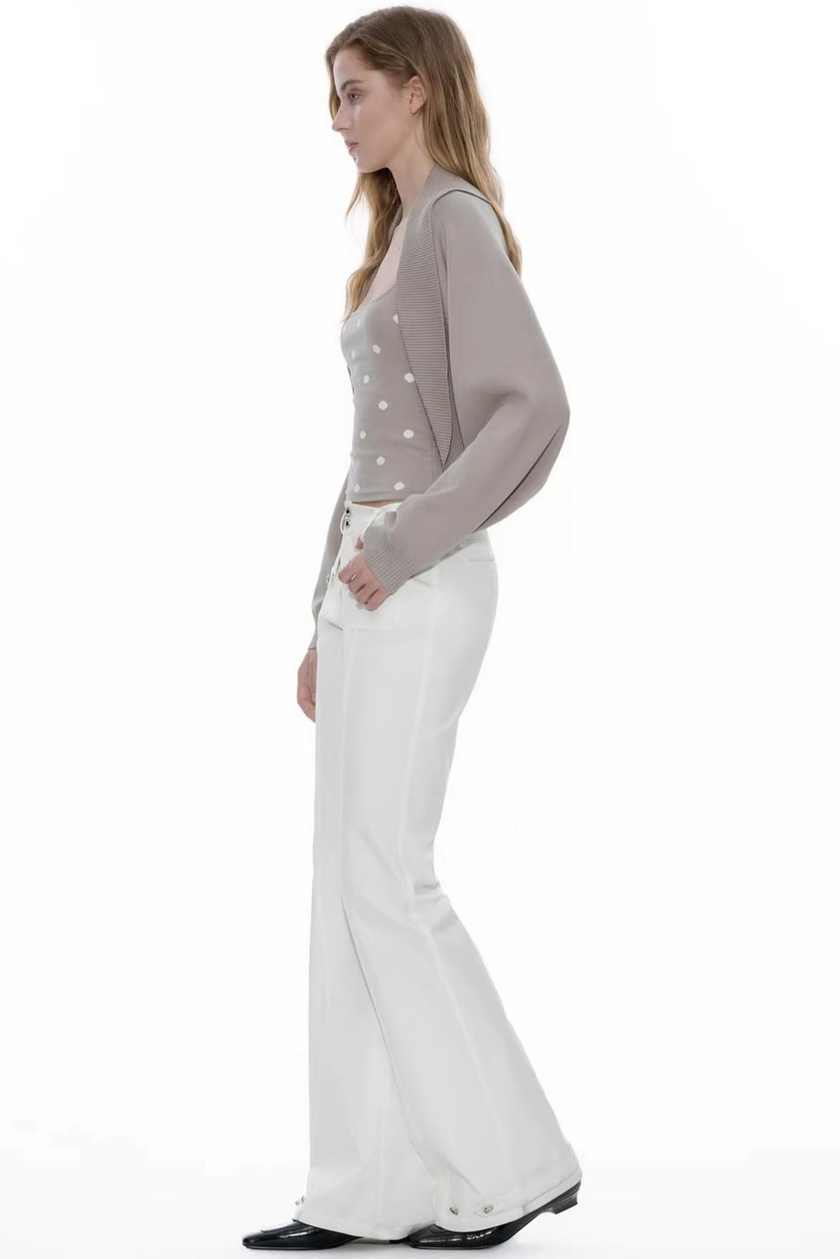 Retro Knit Cardigan Sweater Set