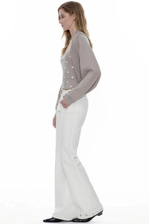 Retro Knit Cardigan Sweater Set
