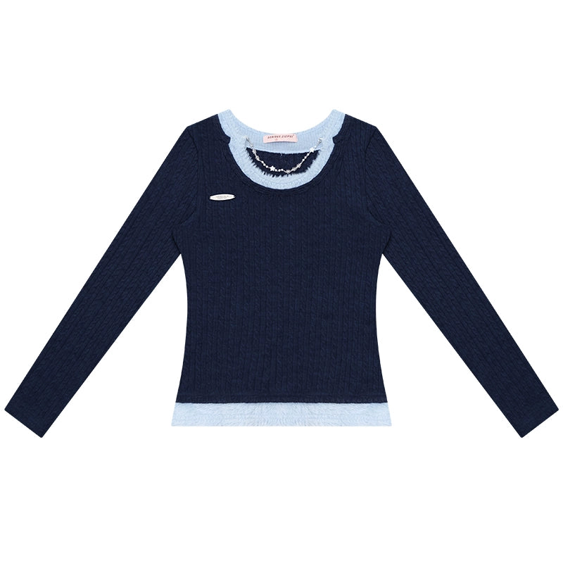 Retro Knit Chain Top