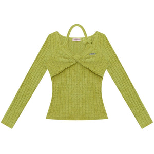 Retro Knit Halter Sweater