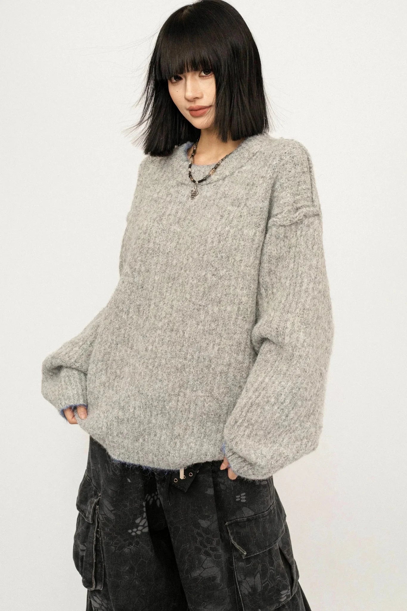 Retro Knit Pullover Sweater