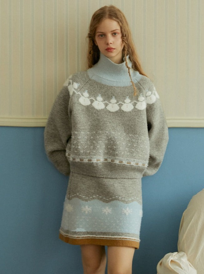 Retro knitted suit