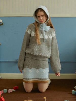 Retro knitted suit