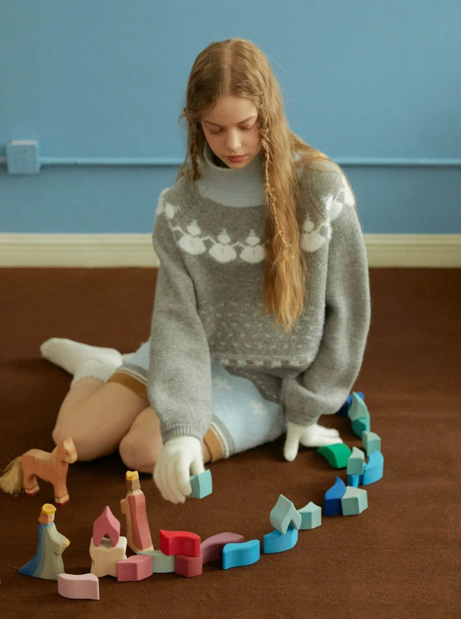 Retro knitted suit