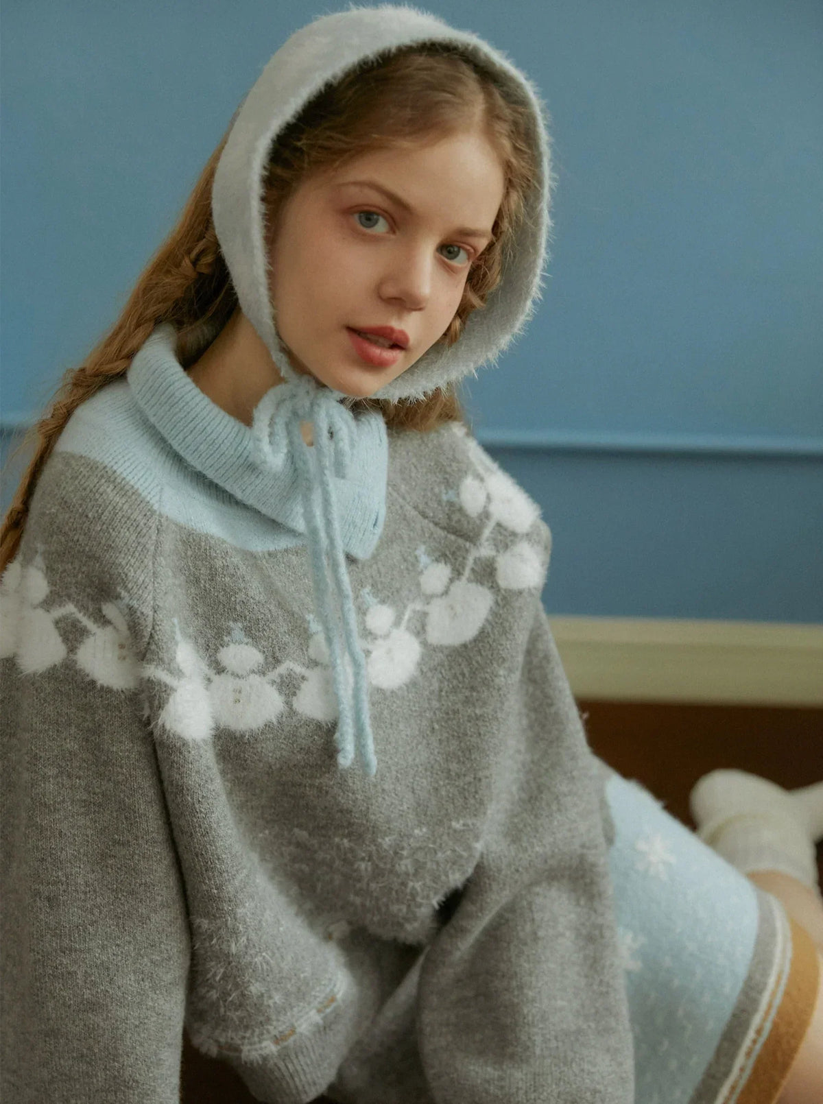 Retro knitted suit