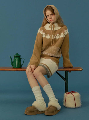 Retro knitted suit