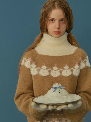 Retro knitted suit