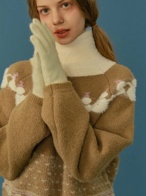Retro knitted suit