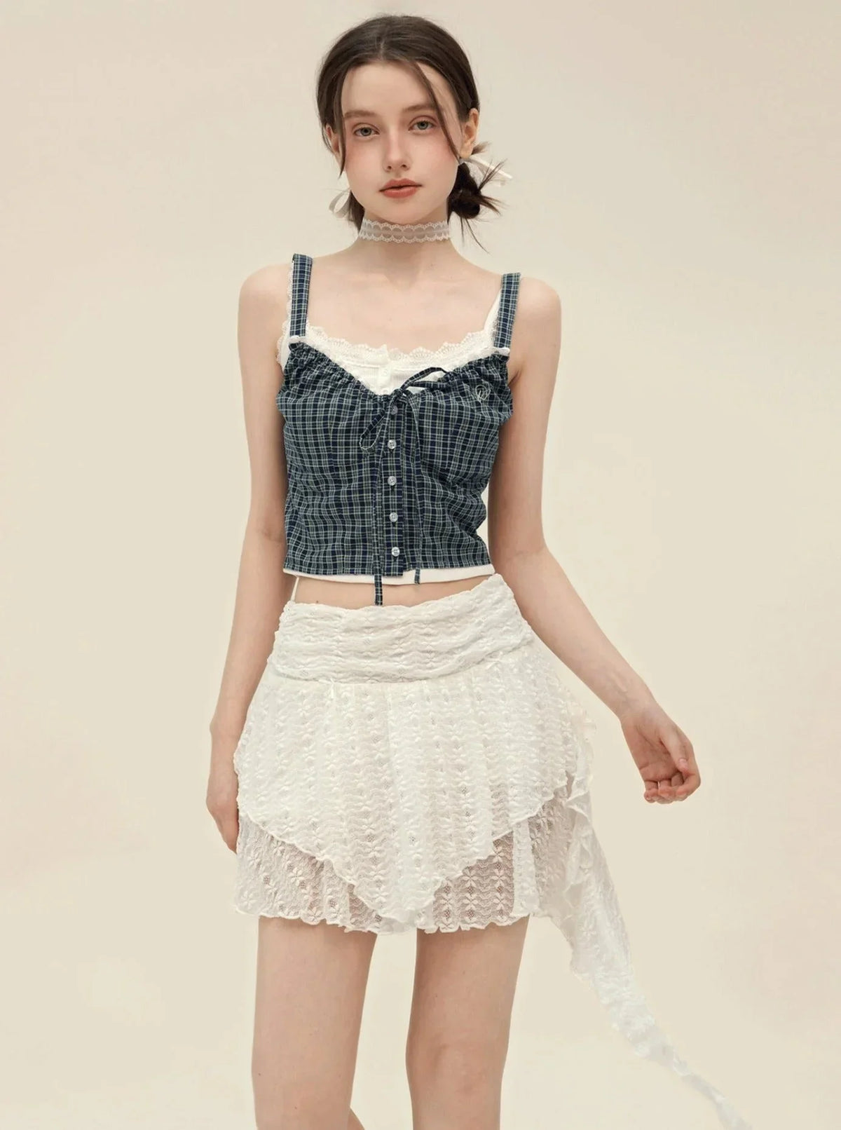 Retro Lace Camisole Set-Up