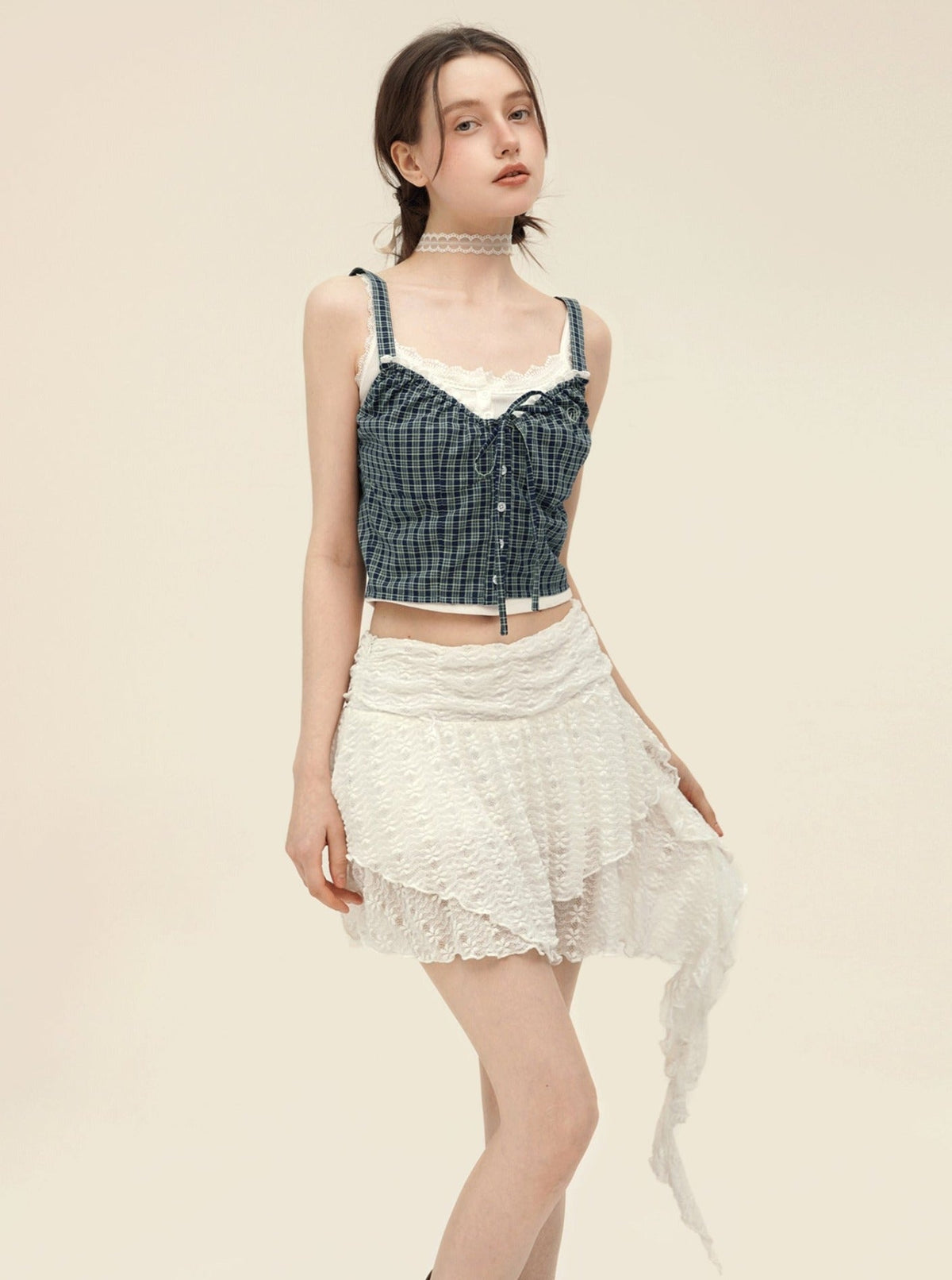 Retro Lace Camisole Set-Up