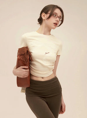 Retro Lace Patch Crop Set-Up