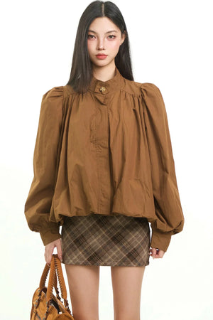 Retro Lantern Sleeve Blouse