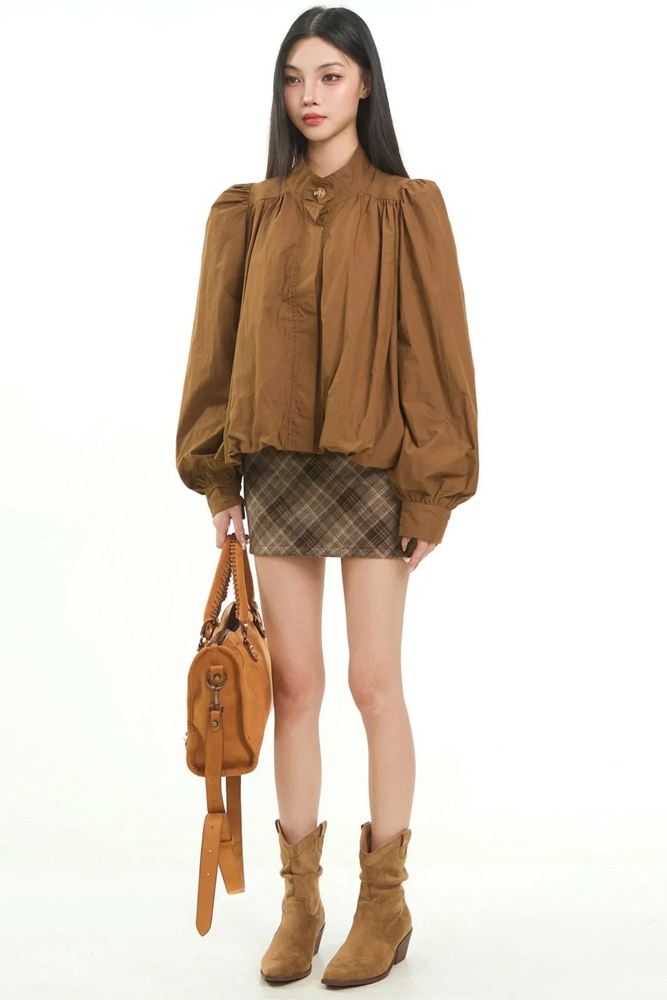 Retro Lantern Sleeve Blouse