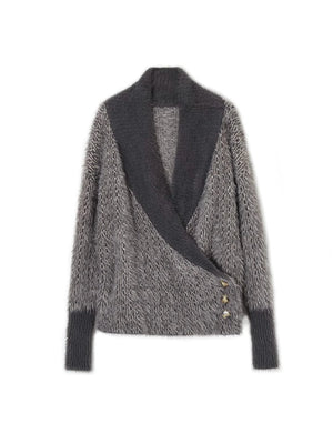 Retro Leopard Print Cardigan Set-Up